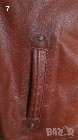 Кафяво , мъжко кожено яке Dicano , снимка 4 - Якета - 53421890