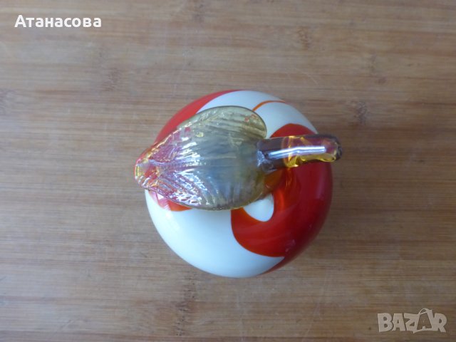 Стъклена Ябълка Мурано 1970 г 2, снимка 9 - Декорация за дома - 43598220