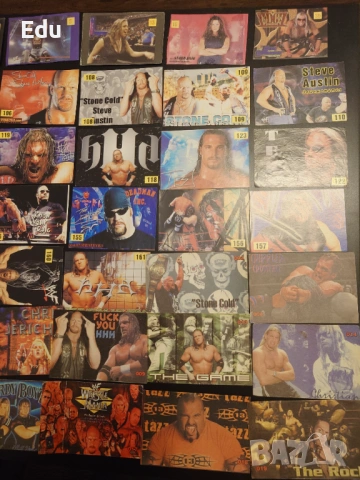 Продавам и разменям листчета с кечисти от WWF WWE, снимка 4 - Колекции - 25172921