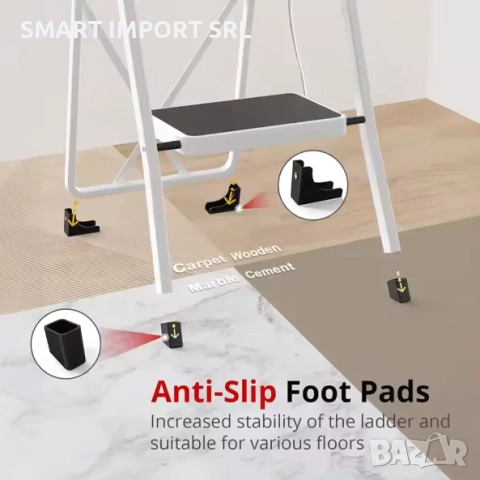 Стоманена сгъваема стълба KMH0204C, 4 стъпала