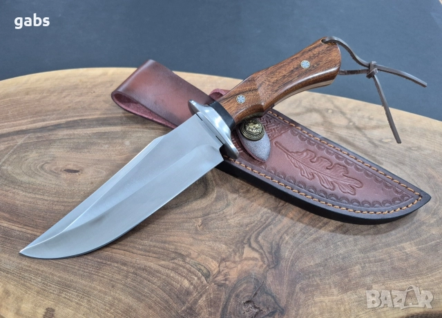 Ръчно изработен ловен нож с кожена кания,LN434, снимка 10 - Ножове - 52949939