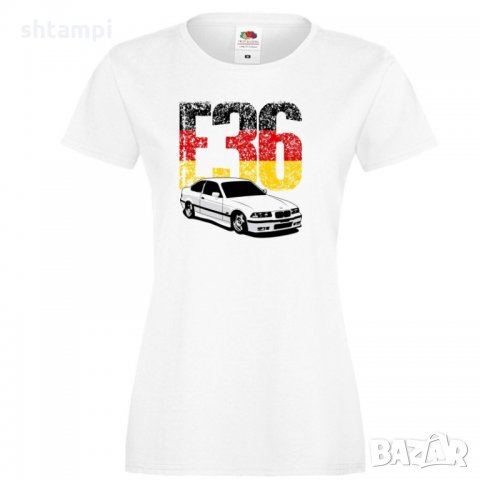 Дамска тениска BMW E36 German Flag, снимка 2 - Тениски - 32835584
