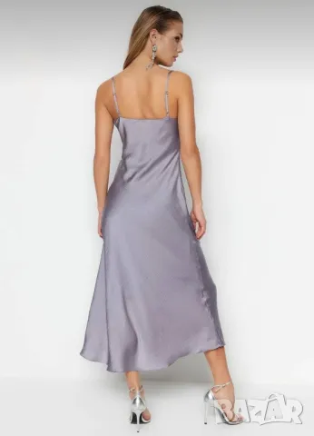 сатенена рокля , снимка 5 - Рокли - 50346792