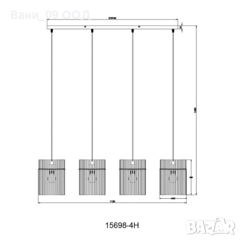 Полилей в модерен стил , снимка 4 - Лампи за таван - 51665643