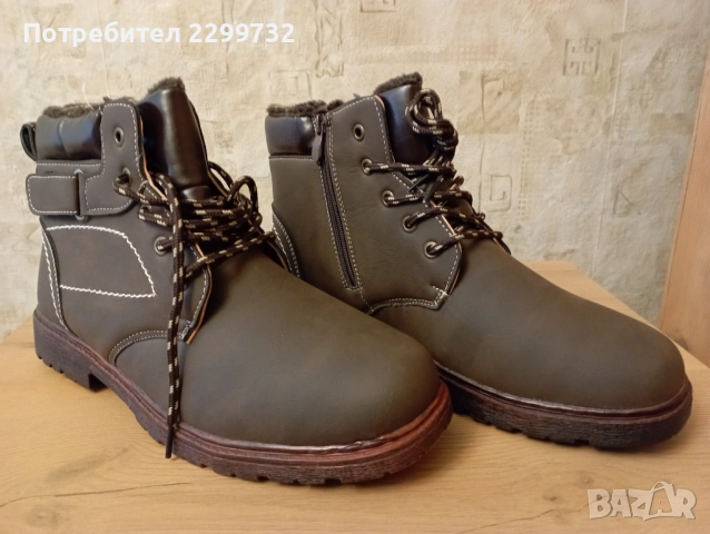 Нови топли мъжки боти № 43 – кафяви