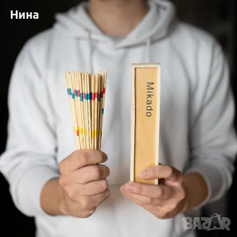 Семейна / настолна игра Mikado Game 41 пръчки в кутия с плъзгащ се капак, снимка 2 - Образователни игри - 50224236
