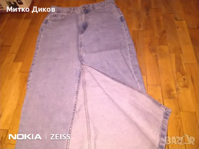 Дънкова пола нова маркова на Онли размер С  отгоре додолу 79см и в ханша 37см, снимка 4 - Поли - 48002732