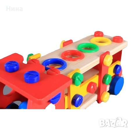 Образователно дървено камионче , снимка 4 - Образователни игри - 43370742