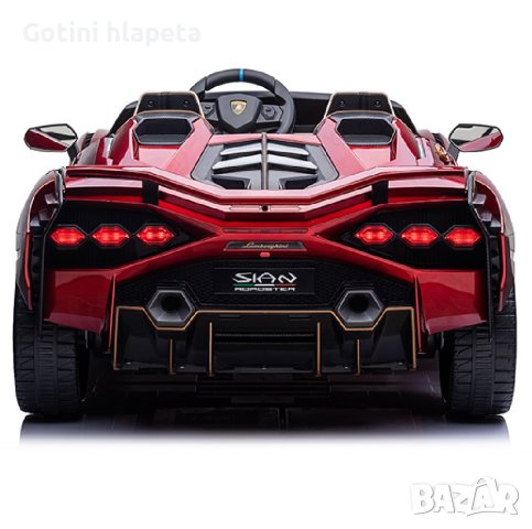 Акумулаторен Двуместна КОЛА Lamborghini SIAN 4X4 24V батерия,MP4 плейър, с меки гуми, снимка 4 - Детски велосипеди, триколки и коли - 43675180