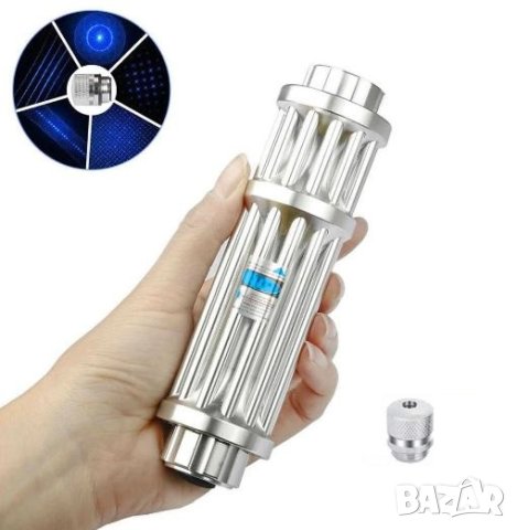 Най-Мощен Лазер Акумулаторен Лазер Високоенергиен Лазер 50000mW Военен Лазер 10Километра Лъч 2х16340, снимка 6 - Измервателни инструменти - 43776880