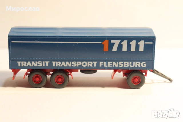 WIKING H0 1/87 РЕМАРКЕ КАМИОН МОДЕЛ ТИР, снимка 2 - Колекции - 53166686