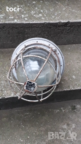 Стара противозривна Индустриална лампа, снимка 4 - Други ценни предмети - 52520443