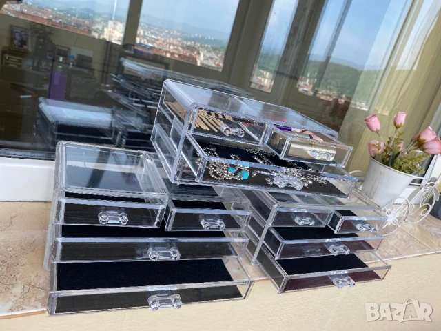 3 броя органайзери с чекмеджета прозрачни , снимка 5 - Органайзери - 50630590