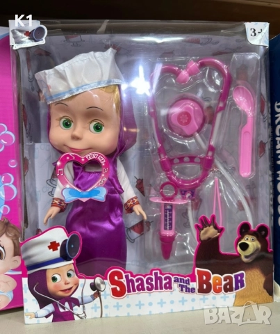 Музикален докторски комплект с аксесоари Маша и Мечока