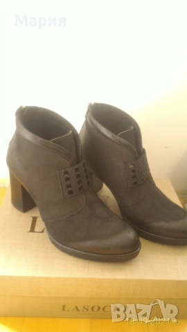 Удобни и леки боти - набук - нови!, снимка 2 - Дамски боти - 52669175