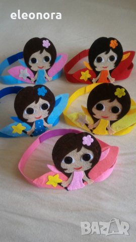 Ръчно изработени коронки от филц, снимка 9 - Други - 28158574