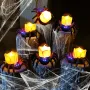 6 броя Хелоуин LED свещи "паяк" на батерии, снимка 1