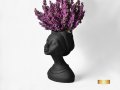 Кашпа с форма на глава на африканска жена / Подарък за дома / Кашпа за цветя и сукуленти, снимка 8