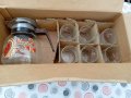 Стар сервиз Огнеупорна кана и чаши, снимка 6