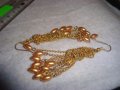 ПЕРЛЕНИ ЗЛАТИСТИ ОБЕЦИ МАЙСТОРСКА ХЕНД МЕЙД ИЗРАБОТКА 3635, снимка 5