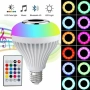 LED музикална Диско Bluetooth крушка Лампа Парти Колона RGB осветление, снимка 2