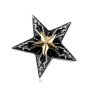 Стоманена висулка голяма черна звезда, снимка 1 - Колиета, медальони, синджири - 43249598