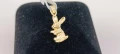 Нова Златна висулка зайче-0,80гр/14кр, снимка 2