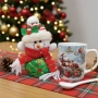 Празничен подаръчен комплект с чаша, лъжичка и снежен човек – готов за подаряване, снимка 6