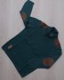 Блуза плетиво в зелено и кафяво с плетеници, снимка 1 - Детски пуловери и жилетки - 26306545