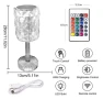 LED RGB сензорна настолна кристална лампа с функция за 16 цвята и дистанционно управление, снимка 5