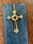 Стар златен Кръст с рубин 14к 5.96гр 5см , снимка 1