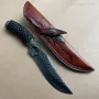 Ловен нож от Дамаска стомана , снимка 6