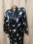 L/2XL Черен сатенен халат на цветя , снимка 4