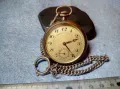Стар СРЕБЪРЕН ДЖОБЕН ЧАСОВНИК СРЕБРО 800 с РЕТРО КЮСТЕК 48226, снимка 1
