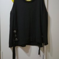 Нова блуза с голи рамене фино плетиво, снимка 4 - Блузи с дълъг ръкав и пуловери - 28540561
