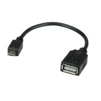 Кабел  USB2.0 A-Micro B, FM, OTG, 15cm SS301011, снимка 1 - Друга електроника - 39205550