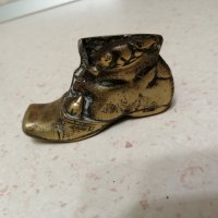 Стара бронзова обувка, снимка 3 - Антикварни и старинни предмети - 27905124