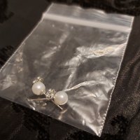Сребърни обеци перли, снимка 8 - Обеци - 35089538