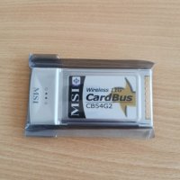 Нови MSI Wireless 11G cardbus CB54G2 и 10/100 lan карта linksys, снимка 2 - Други - 32835205