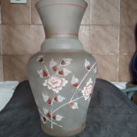 стъклена ваза в арт стил, снимка 1 - Вази - 35243072