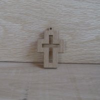 Дървен кръст прорязан, снимка 2 - Колиета, медальони, синджири - 17520653