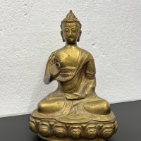 Уникална стара бронзова Буда / будизъм. №4777, снимка 1 - Други ценни предмети - 43073429