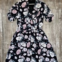Разкошна нова елегантна рокля флорален принт цветя XL 2XL, снимка 2 - Рокли - 40241517