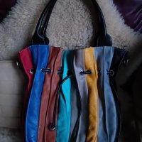 Уникална италианска цветна чанта от естествена кожа , снимка 2 - Чанти - 43928063