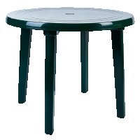 Пластмасова кръгла  маса, снимка 1 - Градински мебели, декорация  - 25608132