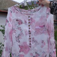 Блуза размер S (уголемена), снимка 1 - Блузи с дълъг ръкав и пуловери - 32414831