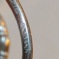 Стар английски сребърен пръстен с естествен камък , снимка 12 - Пръстени - 38107036