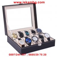 Кожена кутия за съхранение на 10 часовници   код 2100, снимка 6 - Подаръци за мъже - 28396089