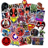 50 бр Марвел Avengers marvel Отмъстителите герои самозалепващи лепенки стикери за украса декор, снимка 4 - Други - 27820769