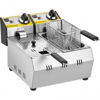 Професионален двоен електрически  фритюрник 3+3 Литра, снимка 1 - Обзавеждане на кухня - 27833961